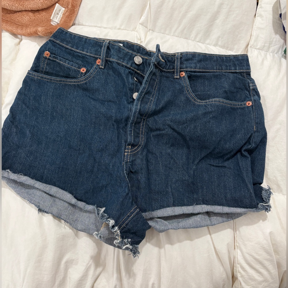 Zara Dark Blue Jean Shorts
